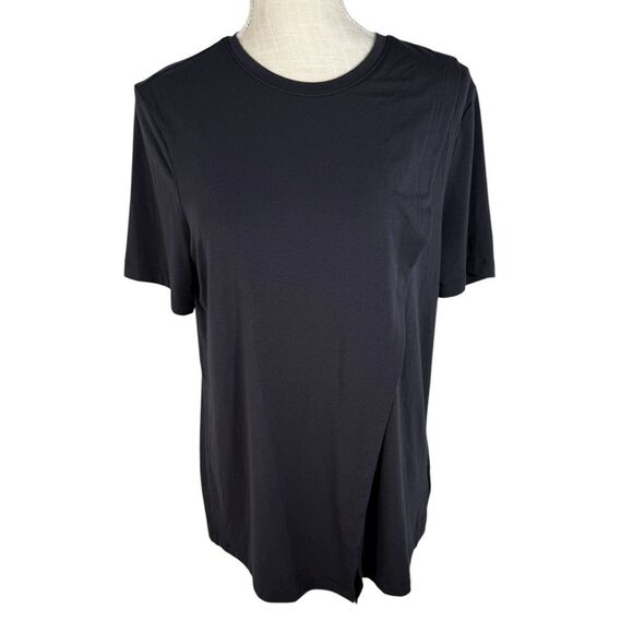 Athleta Black Maternity Essence Asymmetrical Short Sleeve Tee - Picture 1 of 5